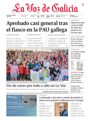 Cover of La Voz de Galicia (A Coruna)