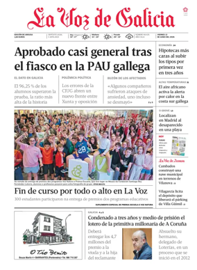 Cover of La Voz de Galicia (Arousa)