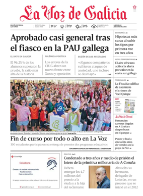 Cover of La Voz de Galicia (Ferrol)