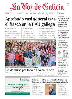 Cover of La Voz de Galicia (Lugo)