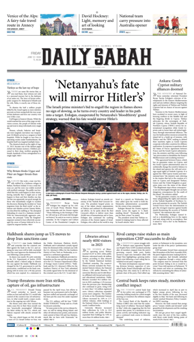 Cover of Daily Sabah (Turkey)