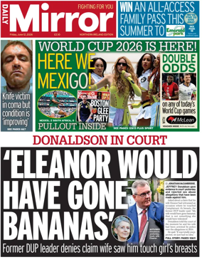 Cover of Daily Mirror (Northern Ireland)