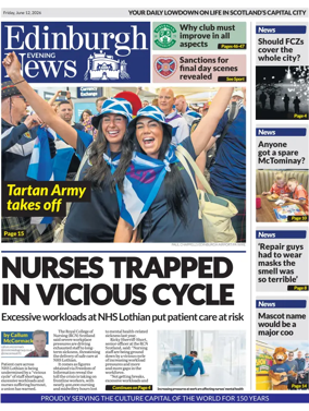 Cover of Edinburgh Evening News