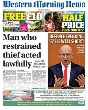 Cover of Western Morning News