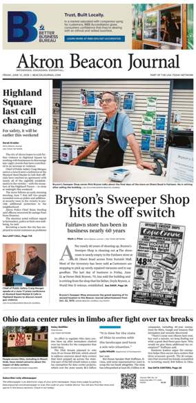 Cover of Akron Beacon Journal
