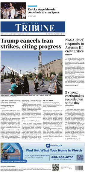 Cover of Great Falls Tribune