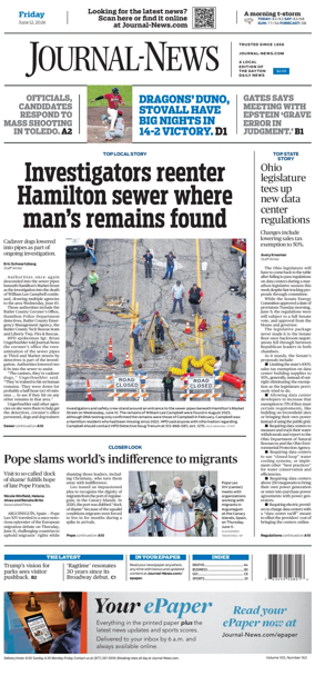 Cover of Hamilton Journal News