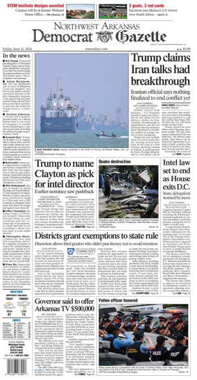 Cover of Northwest Arkansas Democrat-Gazette