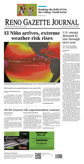 Cover of Reno Gazette Journal