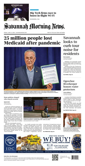 Cover of Savannah Morning News