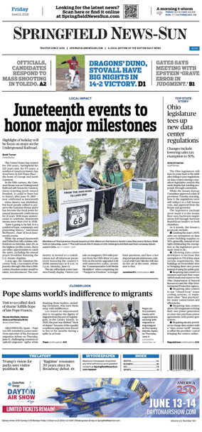 Cover of Springfield News-Sun