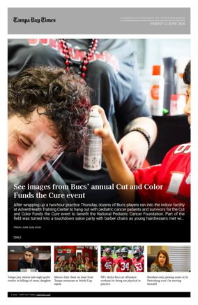 Cover of Tampa Bay Times TFP