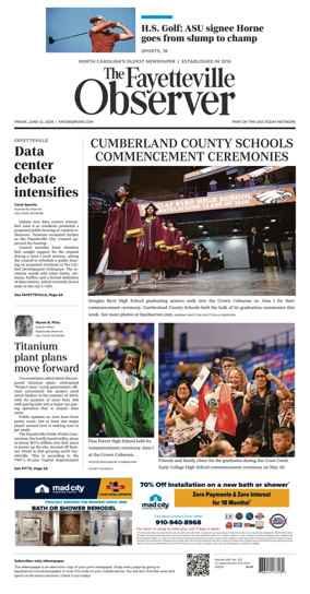Cover of The Fayetteville Observer