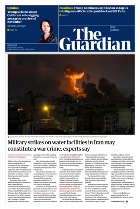 Cover of The Guardian (USA)
