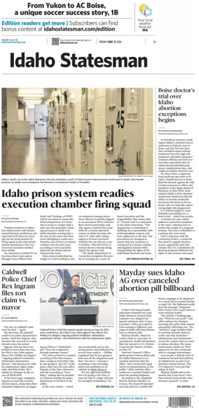 Cover of The Idaho Statesman