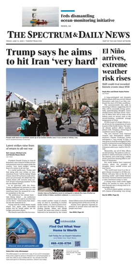 Cover of The Spectrum & Daily News