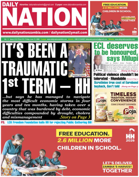 Cover of Daily Nation Newspaper
