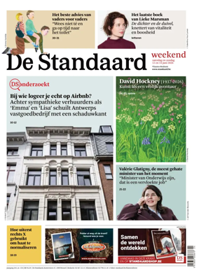 Cover of De Standaard