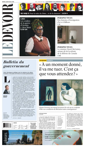 Cover of Le Devoir