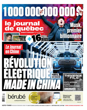 Cover of Le Journal de Quebec