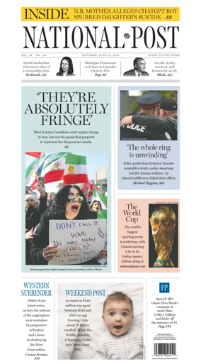 Cover of National Post - (National Edition)