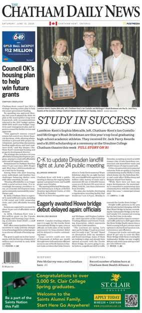 Cover of The Chatham Daily News