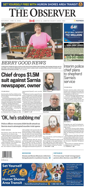 Cover of The Observer (Sarnia)