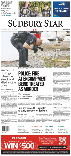 Cover of The Sudbury Star