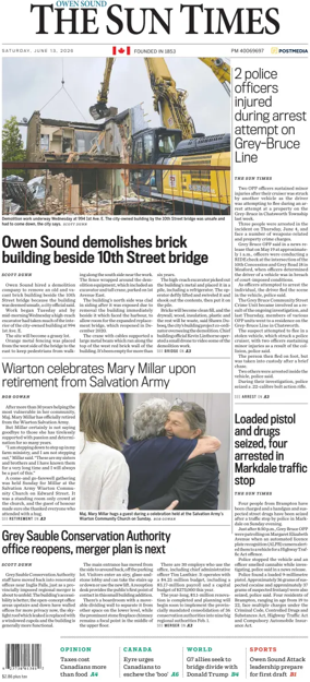 Cover of The Sun Times (Owen Sound)