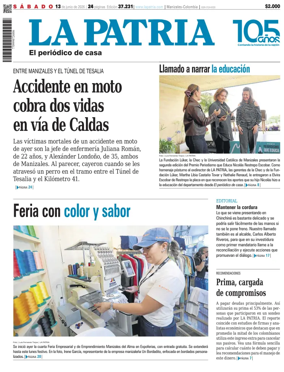 Cover of La Patria (Colombia)