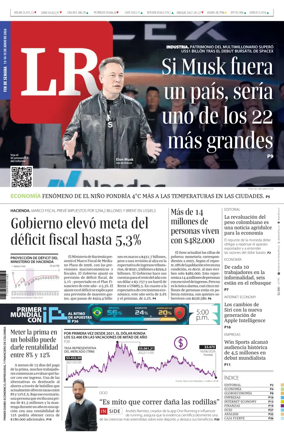 Cover of La Republica (Colombia)