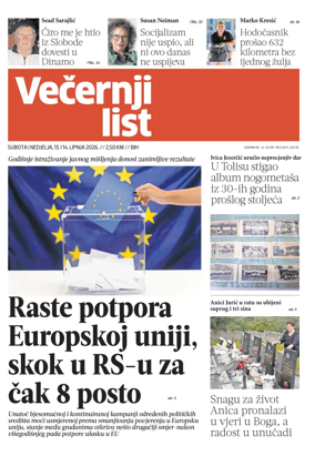Cover of Vecernji list BiH