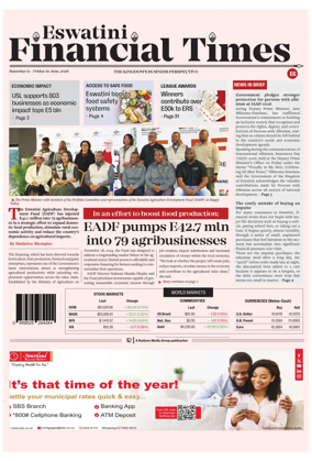 Cover of Eswatini Financial Times