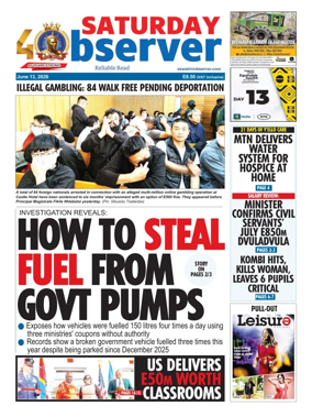Cover of Saturday Observer (Eswatini)