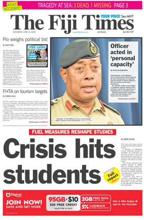 Cover of The Fiji Times