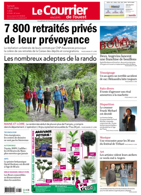 Cover of Le Courrier de l’Ouest (Angers)