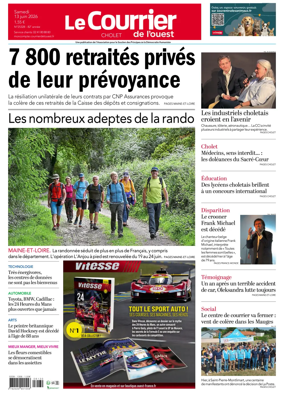 Cover of Le Courrier de l’Ouest (Cholet)