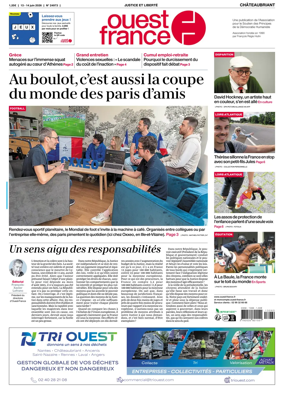 Cover of Ouest France (Chateaubriant)
