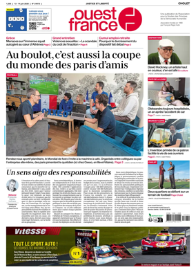 Cover of Ouest France (Cholet)