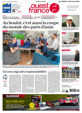 Cover of Ouest France (Les Herbiers / Montaigu)