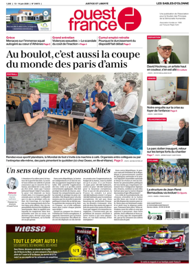 Cover of Ouest France (Les Sables-d'Olonne)