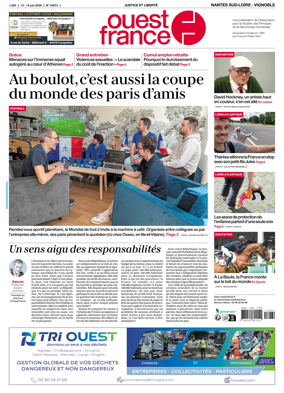 Cover of Ouest France (Nantes / Sud-Loire / Vignoble)