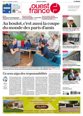 Cover of Ouest France (Ploermel)