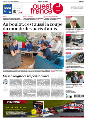 Cover of Ouest France (Pontivy)