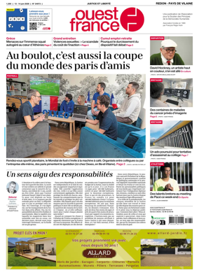 Cover of Ouest France (Redon / Pays de Vilaine)