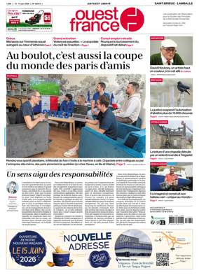 Cover of Ouest-France (Saint-Brieuc Lamballe)