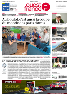 Cover of Ouest France (Saint-Malo)