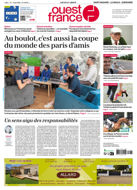 Cover of Ouest France (Saint-Nazaire La Baule Guerande)