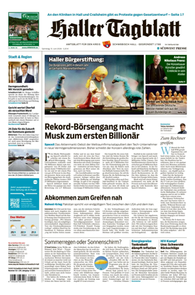 Cover of Haller Tagblatt