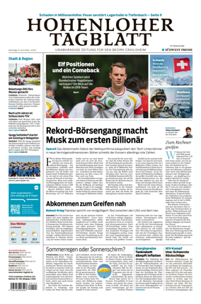 Cover of Hohenloher Tagblatt